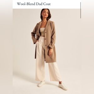 Abercrombie & Fitch Wool Blend Dad Coat